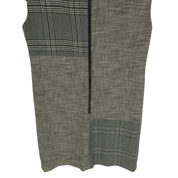 Alice + Olivia Coley Plaid Cap Sleeve Dress Microplaid Houndstooth Sparkle 8 - Picture 6 of 16